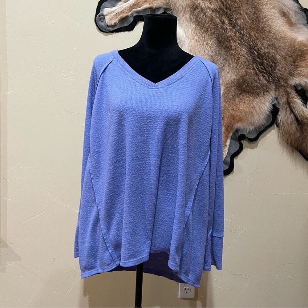 Wildfox Purple V-Neck Pullover XL Mature Comfort Gypsy Peasant Minimal Capsule - Picture 1 of 4